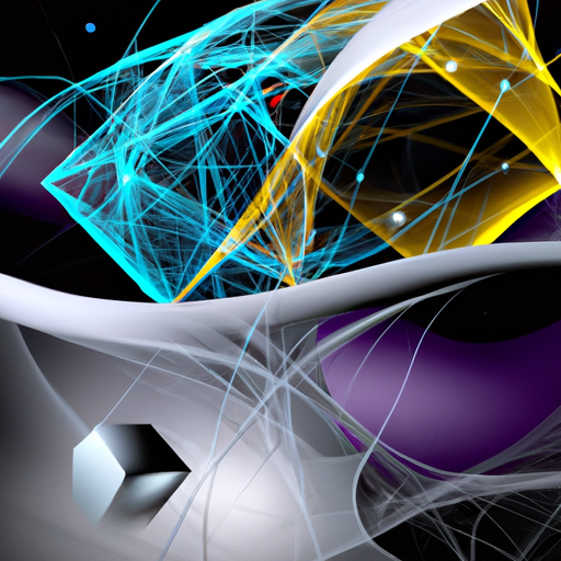 The image would feature two opposing forces represented by abstract shapes. On one side, a vibrant, futuristic-looking shape symbolizes Google, surrounded by a network of interconnected lines. On the other side, a contrasting shape represents Anthropic, filled with intricate patterns and accompanied by an aura of innovation. The two shapes are engaged in a dynamic confrontation, depicting the intensity of the proxy war.