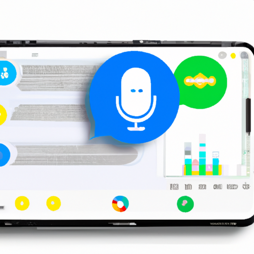 The image would show a smartphone screen with a chat interface. On one side of the chat, there is an animated chatbot representing Google's Bard. The chatbot is depicted as speaking, with soundwaves or speech bubbles coming out of it. On the other side of the chat, there is a user's message interrupted midway, symbolizing the ability to shut down the chatbot in real time.