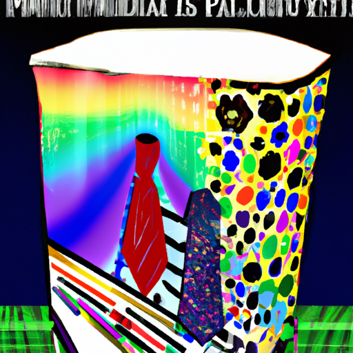 The image would show a blend of political symbols and technology, showcasing the intersection between politics and artificial intelligence. It might include a combination of elements such as a voting booth, an AI interface, and icons representing various political ideologies. The overall image would convey the idea of disclosure and transparency, possibly featuring a prominent symbol like a magnifying glass or an exclamation mark to represent the need for viewers to be aware of AI manipulations in political advertising.