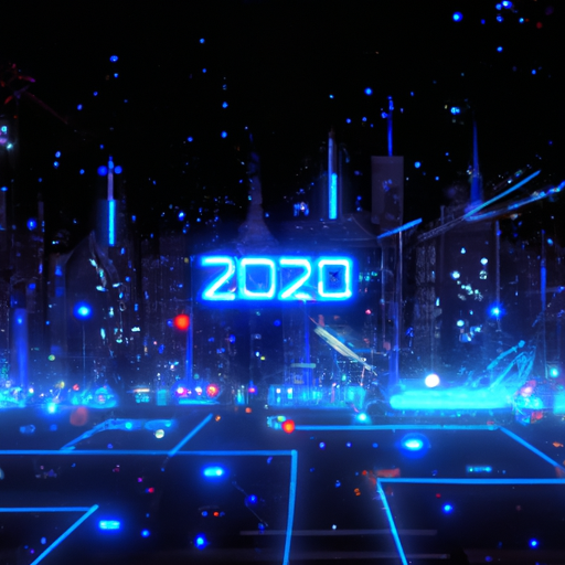The image would feature a vibrant and futuristic cyber city skyline, with towering skyscrapers that have holographic displays and neon lights. The cityscape is surrounded by a digital grid pattern and a holographic countdown timer indicating Cyber Monday 2023. A few fast-moving futuristic vehicles, such as drones and sleek cars, can also be observed zooming through the city. Additionally, the image might include people interacting with virtual reality headsets and shopping on digital screens, depicting the ongoings of the Cyber Monday sales.
