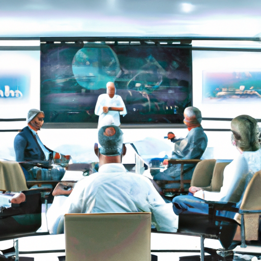 The image would feature a group of entrepreneurs and investors sitting around a large conference table. The entrepreneurs are engaged, listening intently to the investors who are sharing their expertise and knowledge. The atmosphere is lively and dynamic, conveying the sense of a collaborative and educational masterclass setting.